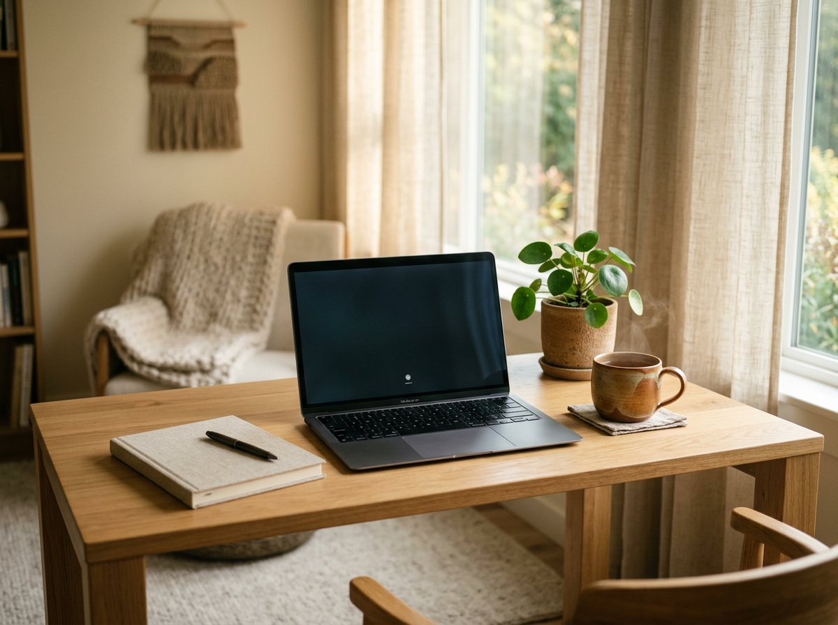 Aesthetic Calm Tele-Therapy Sanctuary